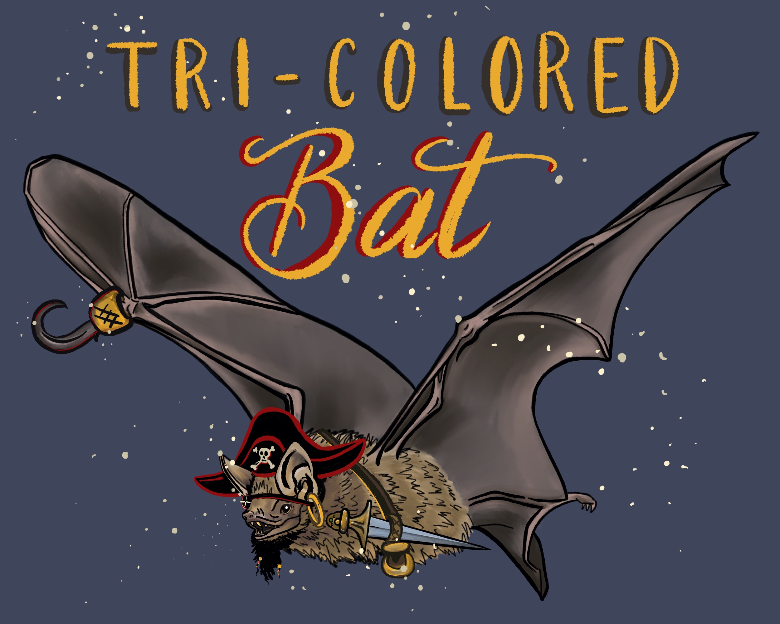 Tri colored bat